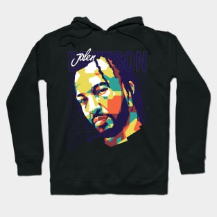 Jalen Brunson: Energizing the Court in WPAP Style Hoodie